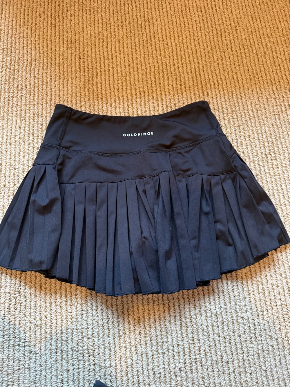 Gold hinge TRANQUILITY PLEATED TENNIS SKIRT